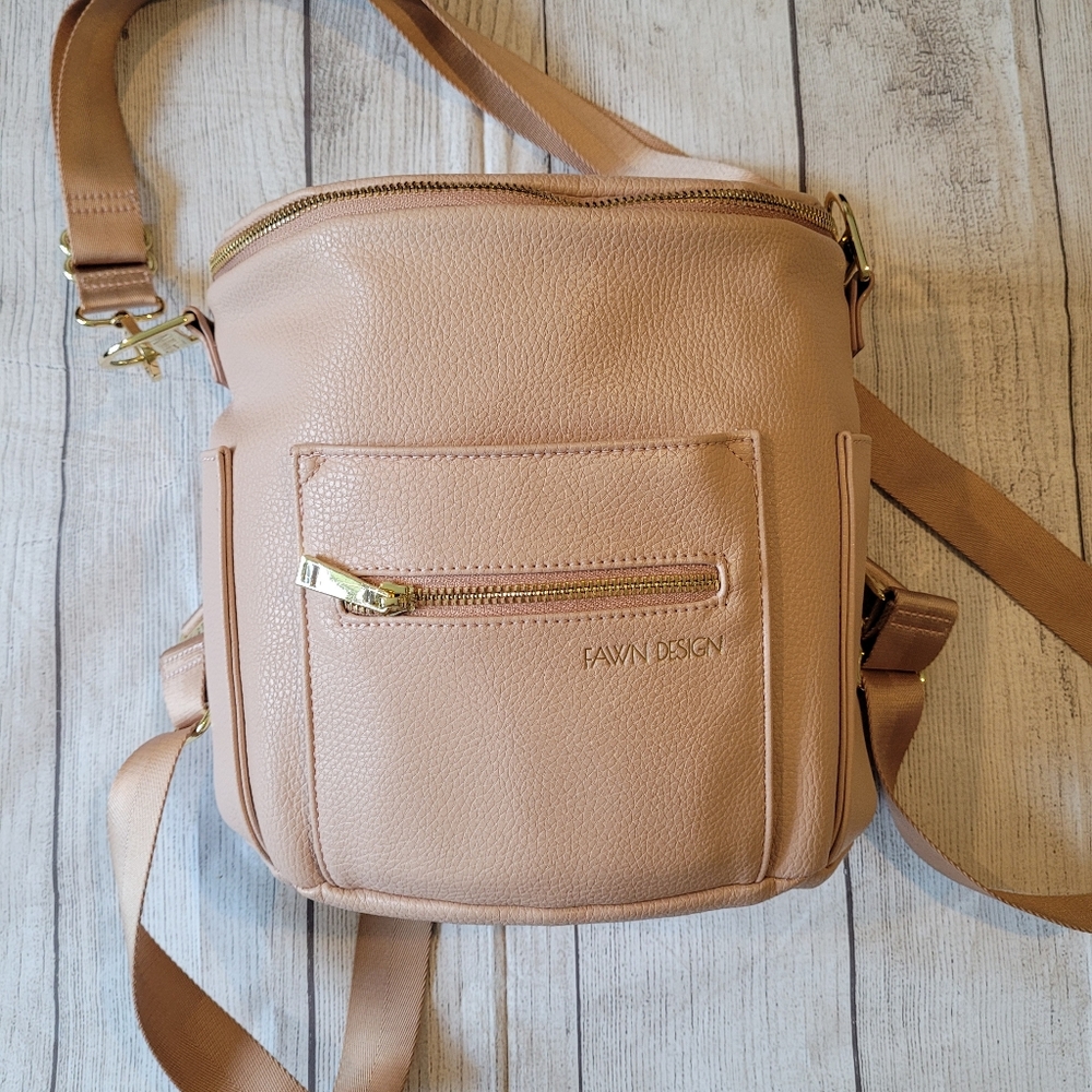 Fawn Design Mini 2.0 Blush Pink Pebbled Vegan Leat
